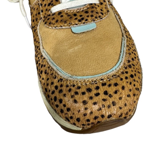 Madewell Kickoff Trainer Sneakers in Spot Dot Calf Hair and Nubuck 9 Tan Blue - Picture 5 of 10